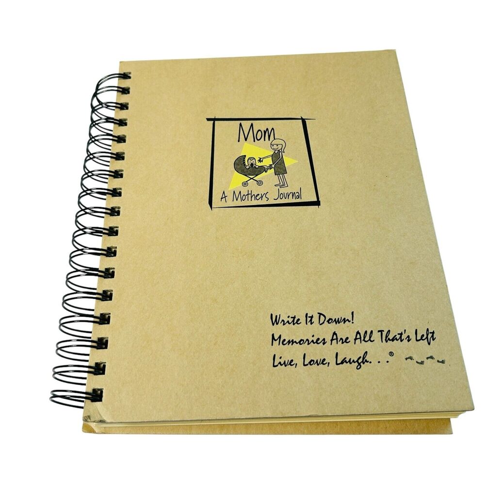 Mom A Mothers Journal Kraft Spiral Bound New Baby Keepsake Journals Unlimited